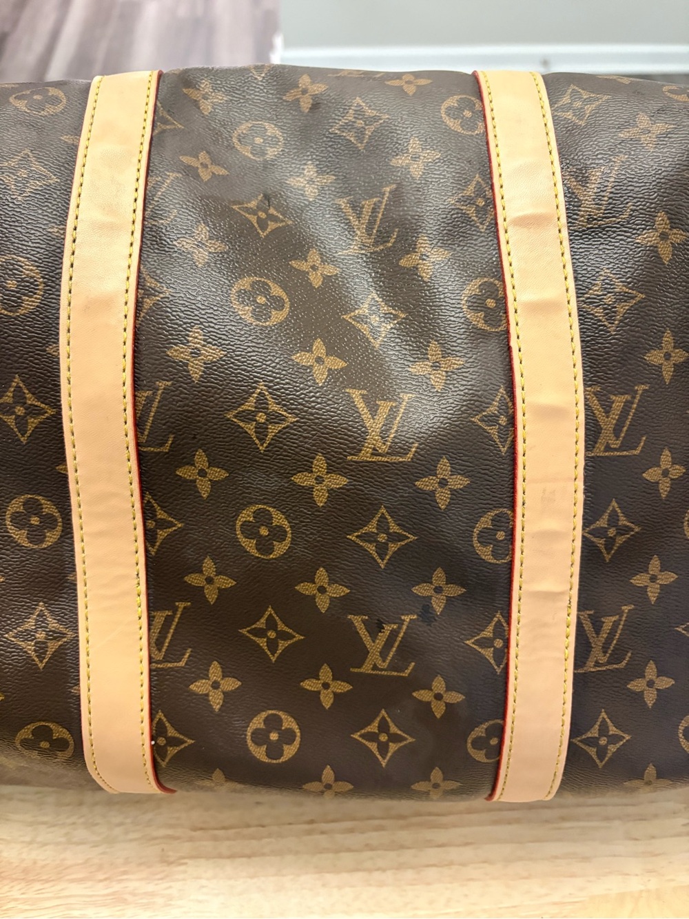 Monogram Canvas Travel Duffle Bag in Brown - Picture 7 of 10